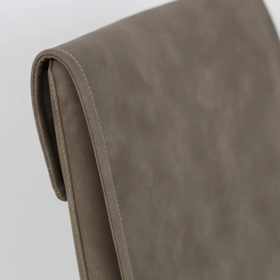 Krzesło wewnętrzne z wysokim oparciem ze sztucznej skóry Wyprodukowano we Włoszech - Cleto Viadurini