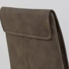 Krzesło wewnętrzne z wysokim oparciem ze sztucznej skóry Wyprodukowano we Włoszech - Cleto Viadurini