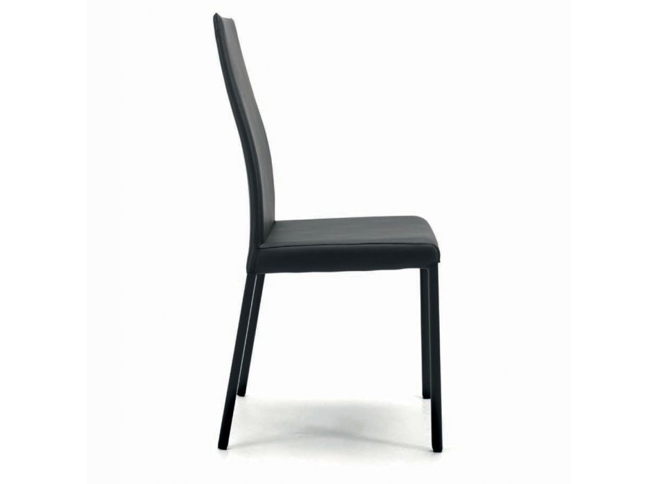 Krzesło wewnętrzne ze konstrukcją i siedziskiem ze stali powlekanej Made in Italy - Padwa Viadurini