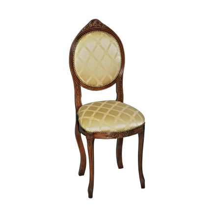 Krzesło wewnętrzne z patynowaną strukturą orzecha włoskiego Made in Italy - Olivina Viadurini