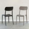 Krzesło sztaplowane do użytku wewnątrz i na zewnątrz z polipropylenu w różnych kolorach - Garima