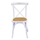 Krzesło wewnętrzne z drewna brzozowego i siedziskiem z rattanu - Barriera Viadurini