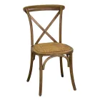 Krzesło wewnętrzne z drewna brzozowego i siedziskiem z rattanu - Barriera Viadurini