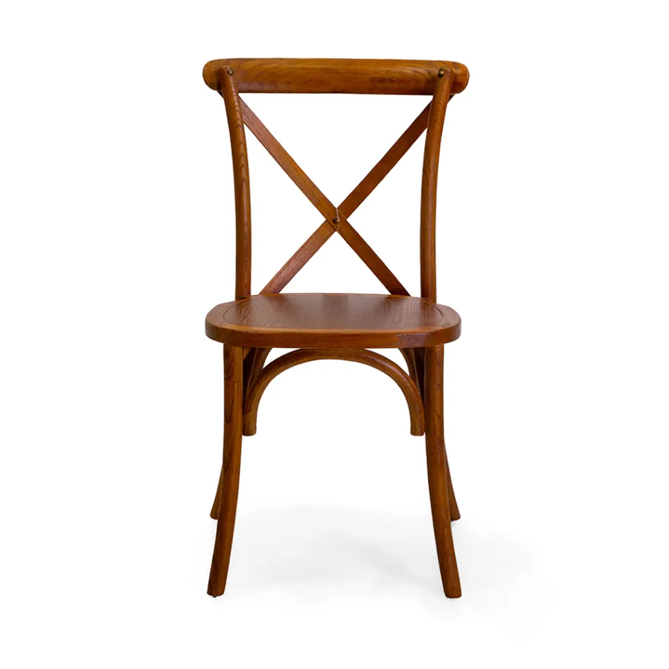 Sztaplowane krzesło wewnętrzne z drewna wiązu - Barriera Viadurini