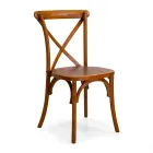 Sztaplowane krzesło wewnętrzne z drewna wiązu - Barriera Viadurini
