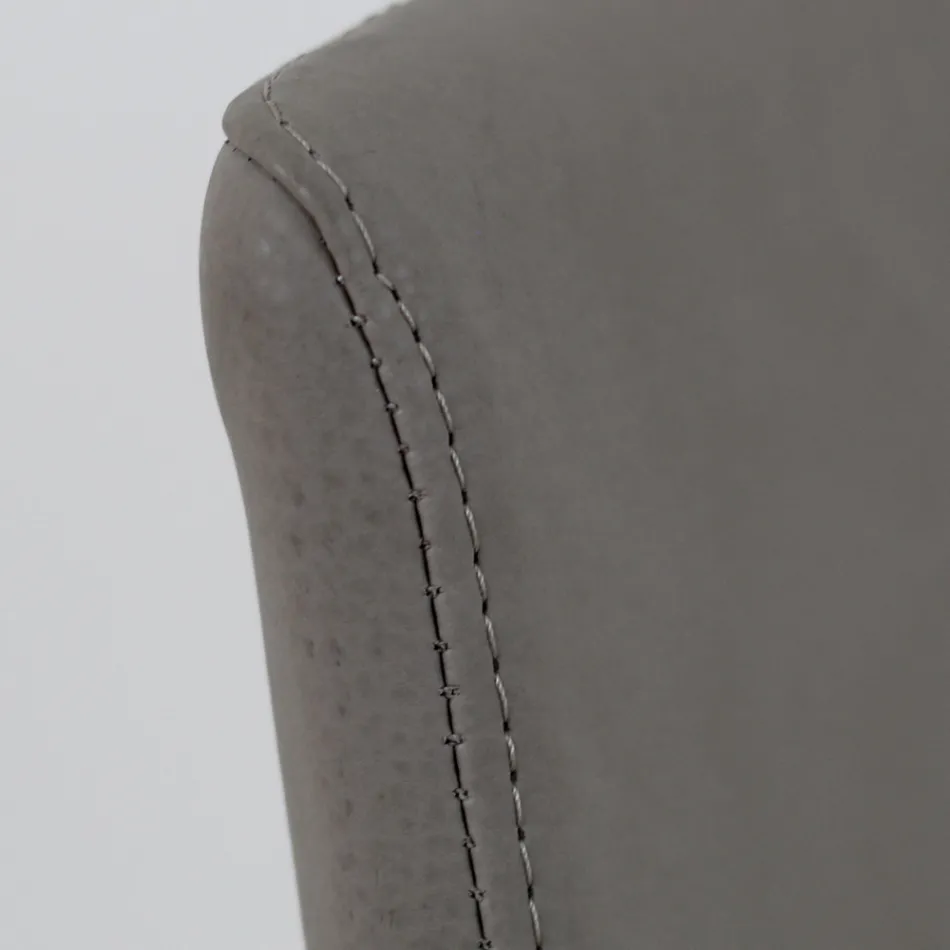 Krzesło do wnętrz z drewna jesionowego i sztucznej skóry Made in Italy - Floki Viadurini