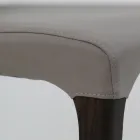 Krzesło do wnętrz z drewna jesionowego i sztucznej skóry Made in Italy - Floki Viadurini