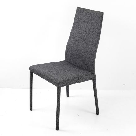 Krzesło do jadalni w pełni tapicerowane tkaniną Made in Italy - Roslin Viadurini