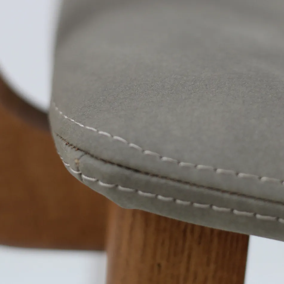 Krzesło do jadalni z podłokietnikami z drewna jesionowego Made in Italy - Betsy Viadurini