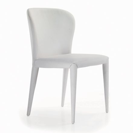 Krzesło do jadalni z siedziskiem i tapicerowanymi nogami Made in Italy - Verona Viadurini
