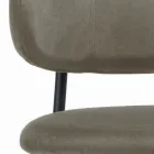 Krzesło do jadalni z aksamitnym siedziskiem i oparciem Made in Italy - Livorno Viadurini