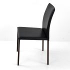 Krzesło do jadalni ze strukturą Corten i skórzanym siedziskiem Made in Italy - Orietta Viadurini