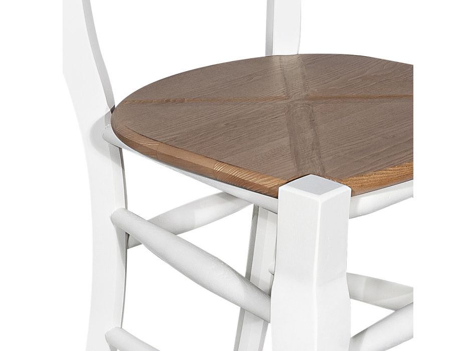 Krzesło do jadalni o konstrukcji bukowej i jesionowym siedzisku Made in Italy - Winnie Viadurini