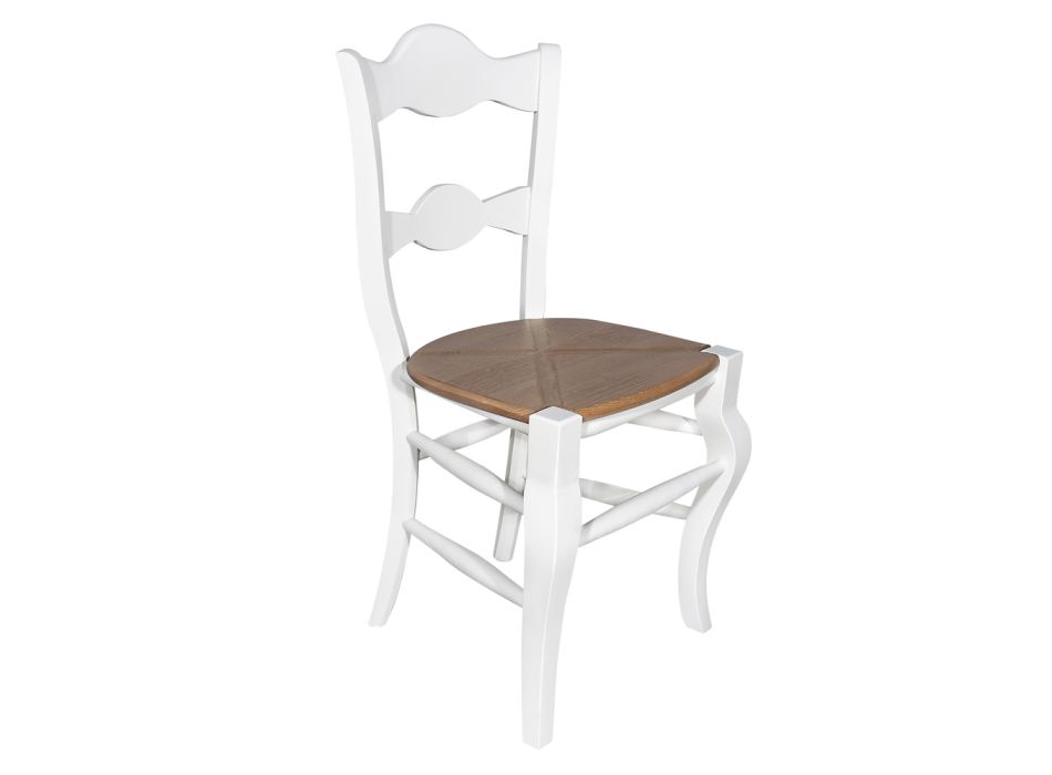 Krzesło do jadalni o konstrukcji bukowej i jesionowym siedzisku Made in Italy - Winnie Viadurini