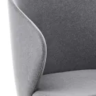 Krzesło do jadalni z metalową konstrukcją i aksamitnym siedziskiem Made in Italy - Rodino Viadurini