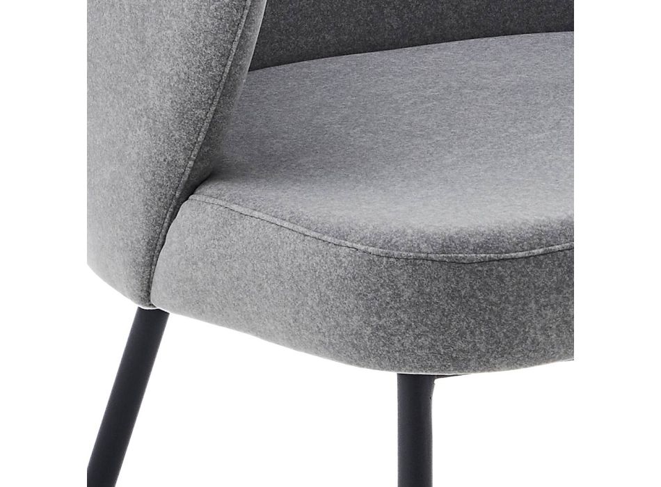 Krzesło do jadalni z metalową konstrukcją i aksamitnym siedziskiem Made in Italy - Rodino Viadurini