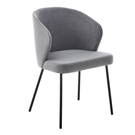 Krzesło do jadalni z metalową konstrukcją i aksamitnym siedziskiem Made in Italy - Rodino Viadurini