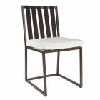 Krzesło do jadalni na zewnątrz z aluminium i luksusowej liny designerskiej 3 wykończenia - Julie Viadurini