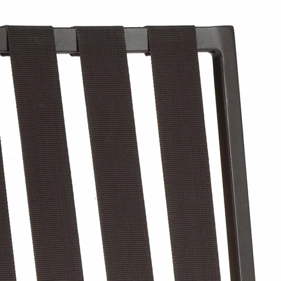 Krzesło do jadalni na zewnątrz z aluminium i luksusowej liny designerskiej 3 wykończenia - Julie Viadurini