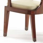 Zaprojektuj tapicerowane krzesło do jadalni z gładkiego drewna, L51xP53cm, Nicole Viadurini