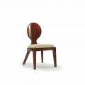 Krzesło drewniane tapicerowane design 51x53 cm model Nicole
