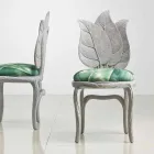 Wyściełane krzesło do jadalni o nowoczesnym wyglądzie, wykonane we Włoszech, Daniel Viadurini