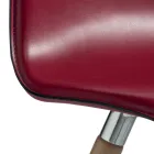 Krzesło do jadalni ze skóry regenerowanej z drewnianymi nogami Made in Italy - Luke Viadurini