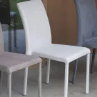 Metalowe krzesło do jadalni pokryte kolorowym Econabuk, 4 sztuki - Anita Viadurini