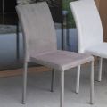 Metalowe krzesło do jadalni pokryte kolorowym Econabuk, 4 sztuki - Anita