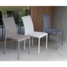 Metalowe krzesło do jadalni pokryte kolorowym Econabuk, 4 sztuki - Anita Viadurini