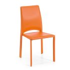 Krzesło do jadalni z pomarańczowej skóry regenerowanej Made in Italy - drzewo Viadurini