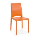 Krzesło do jadalni z pomarańczowej skóry regenerowanej Made in Italy - drzewo