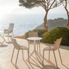 4-częściowe plastikowe krzesło do jadalni na świeżym powietrzu z możliwością układania w stosy - Ibiza firmy Vondom Viadurini