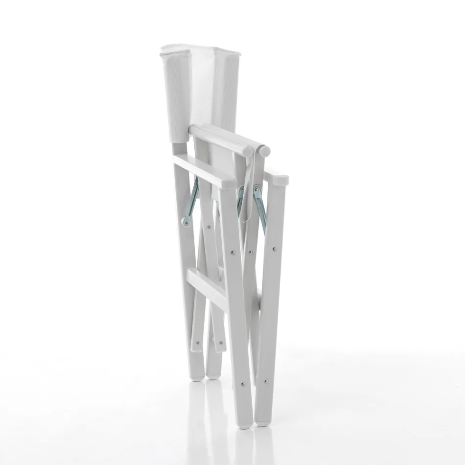 Składane krzesło reżyserskie z aluminium i tkaniny - Fluoro Viadurini