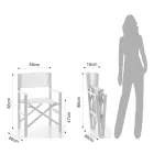 Składane krzesło reżyserskie z aluminium i tkaniny - Fluoro Viadurini