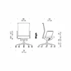 Ergonomiczne obrotowe krzesło biurowe z kółkami i podłokietnikami - Gimiglia Viadurini