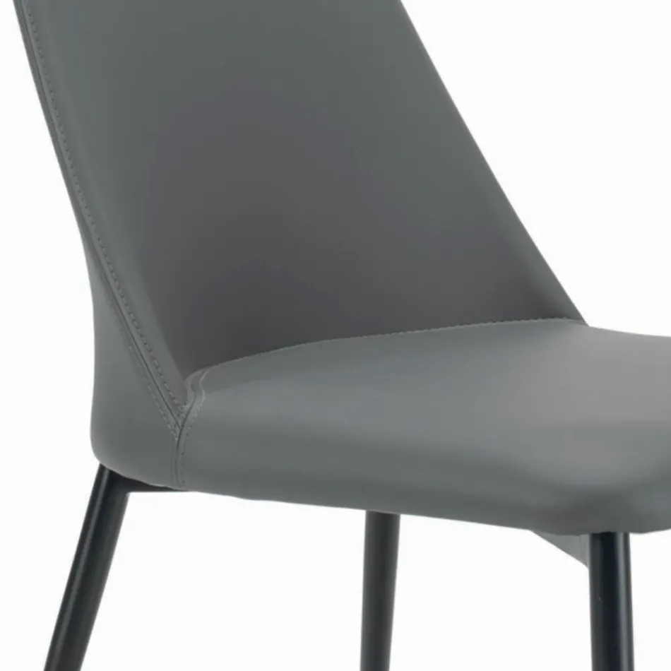 Krzesło do salonu ze stalowymi lub drewnianymi nogami Made in Italy - Florencja Viadurini