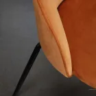 Krzesło do salonu z siedziskiem i nogami w różnych wykończeniach - Chandra Viadurini