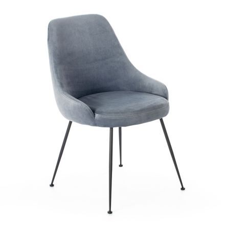 Krzesło do salonu z siedziskiem z mikrofibry w różnych kolorach - Drzewo sandałowe Viadurini