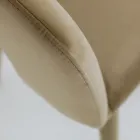 Krzesło do salonu z aksamitnym wykończeniem sznurkiem Made in Italy - Savignano Viadurini