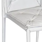 Krzesło do salonu ze strukturą i siedziskiem ze sztucznej skóry Wyprodukowano we Włoszech - Grogu Viadurini