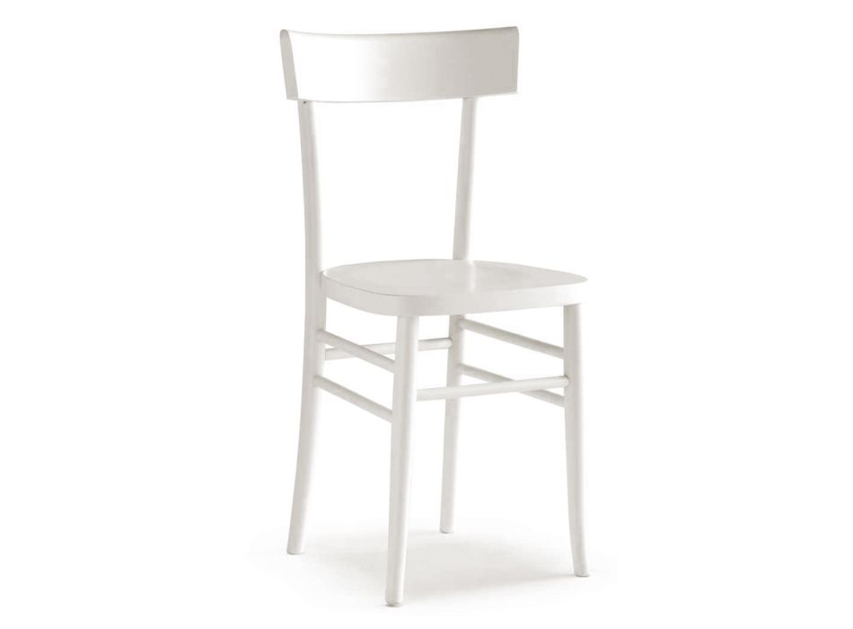 Krzesło do salonu ze strukturą i siedziskiem z drewna bukowego Made in Italy - Tisifone Viadurini