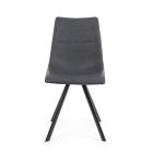 Krzesło do salonu w nowoczesnym stylu ze stali i ekoskóry 4 sztuki - Giugia Viadurini