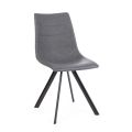 Krzesło do salonu w nowoczesnym stylu ze stali i ekoskóry 4 sztuki - Giugia