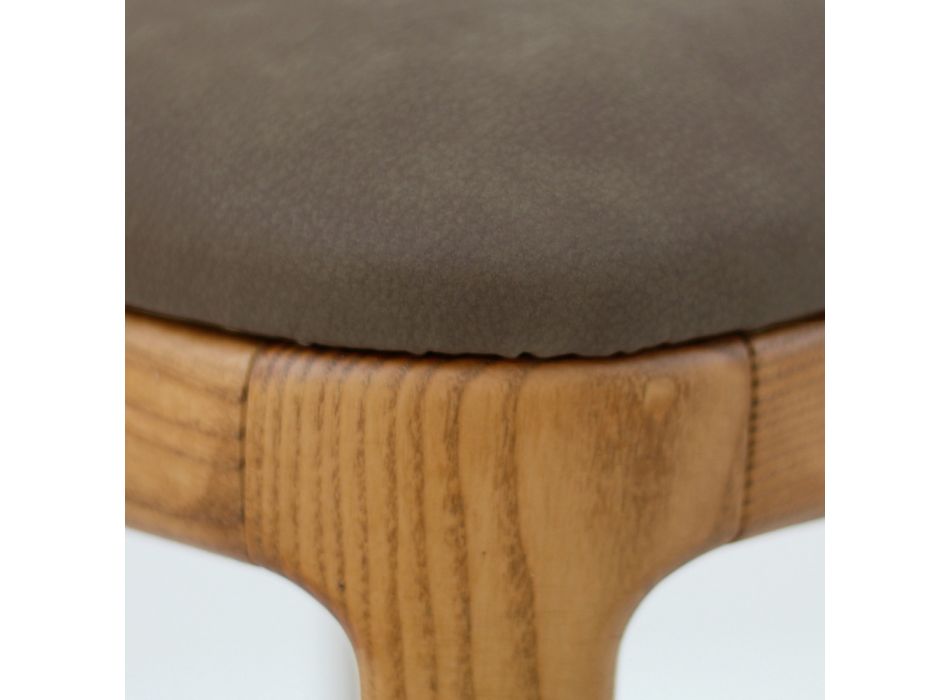 Krzesło do salonu z bejcowanego drewna jesionowego Wyprodukowano we Włoszech - Lyanne Viadurini