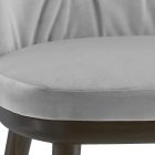 Krzesło do salonu z lakierowanego drewna i aksamitnego siedziska Made in Italy - Attendo Viadurini