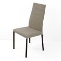 Krzesło do salonu ze sztucznej skóry z lakierowanymi nogami Made in Italy - Roslin