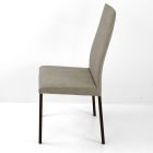 Krzesło do salonu ze sztucznej skóry z lakierowanymi nogami Made in Italy - Roslin Viadurini