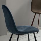 Krzesło do salonu z kolorowej tkaniny z 4-częściową wyściółką - Hulk Viadurini