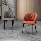 Krzesło do salonu z tkaniny i jesionu o eleganckim designie - Reginaldo Viadurini